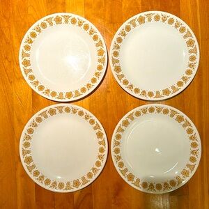 Corelle 6.75” BUTTERFLY GOLD Salad Plates Set of 4